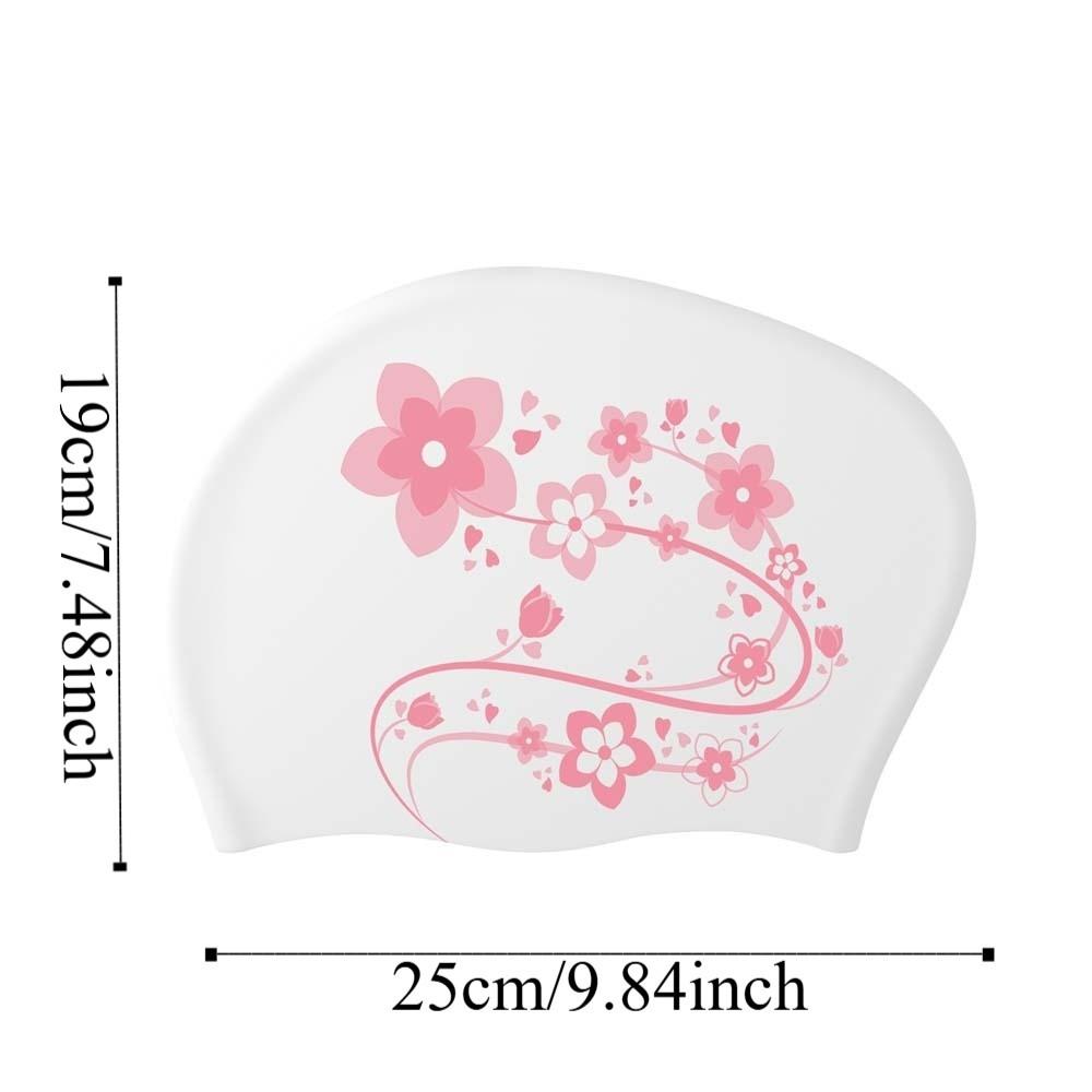 Soft Flower Swim Headgear Thicken Design Snorkeling Cap  Prevent Chlorine Irritation