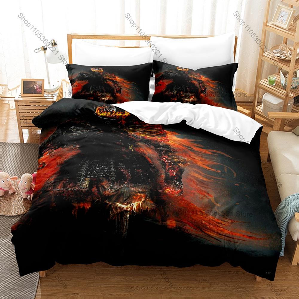 Cool D-Dark Souls Bonfire Undead Knight Soul of Cinder Ornstein Smough Gothic Castle Duvet Cover 2 Pillowcases Game 3pcs Bedding