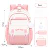 Set da 3 Pezzi Zaino Scolastico per Bambini per Ragazze con Set Porta Pranzo Astuccio Zaini Scolastici Elementari Primari Medie Superiori College