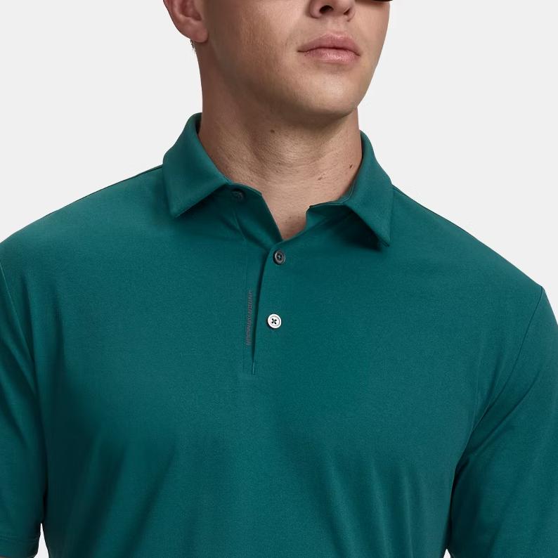 Under Armour Solid Loose Fit Short Sleeve Golf Shirt Men tops 6009652-338