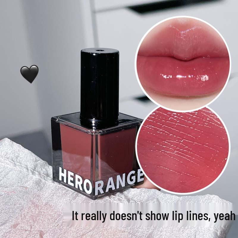 Dark Wave Iridescent Mirror Lip Glaze: Moisturizing, Long-lasting Korean Style Lipstick for a Natural Nude Look with Whitening Gloss Effect.