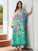 European-American Cotton Tie-Dye Beach Dress: Loose Robe & Bikini Cover-Up