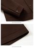 Men's Winter Double-Sided Wool Jacket with Cashmere Lapel and Down Liner - Middle-Aged Dad Style