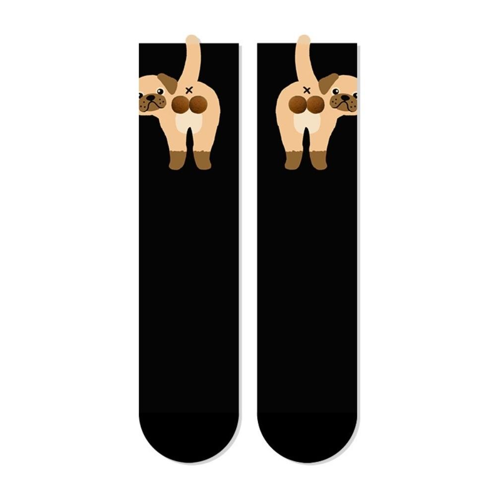 Breathable Husky Dog Socks Soft Dachshund Socks Pug Puppy Eggs Socks  All Seasons Pug