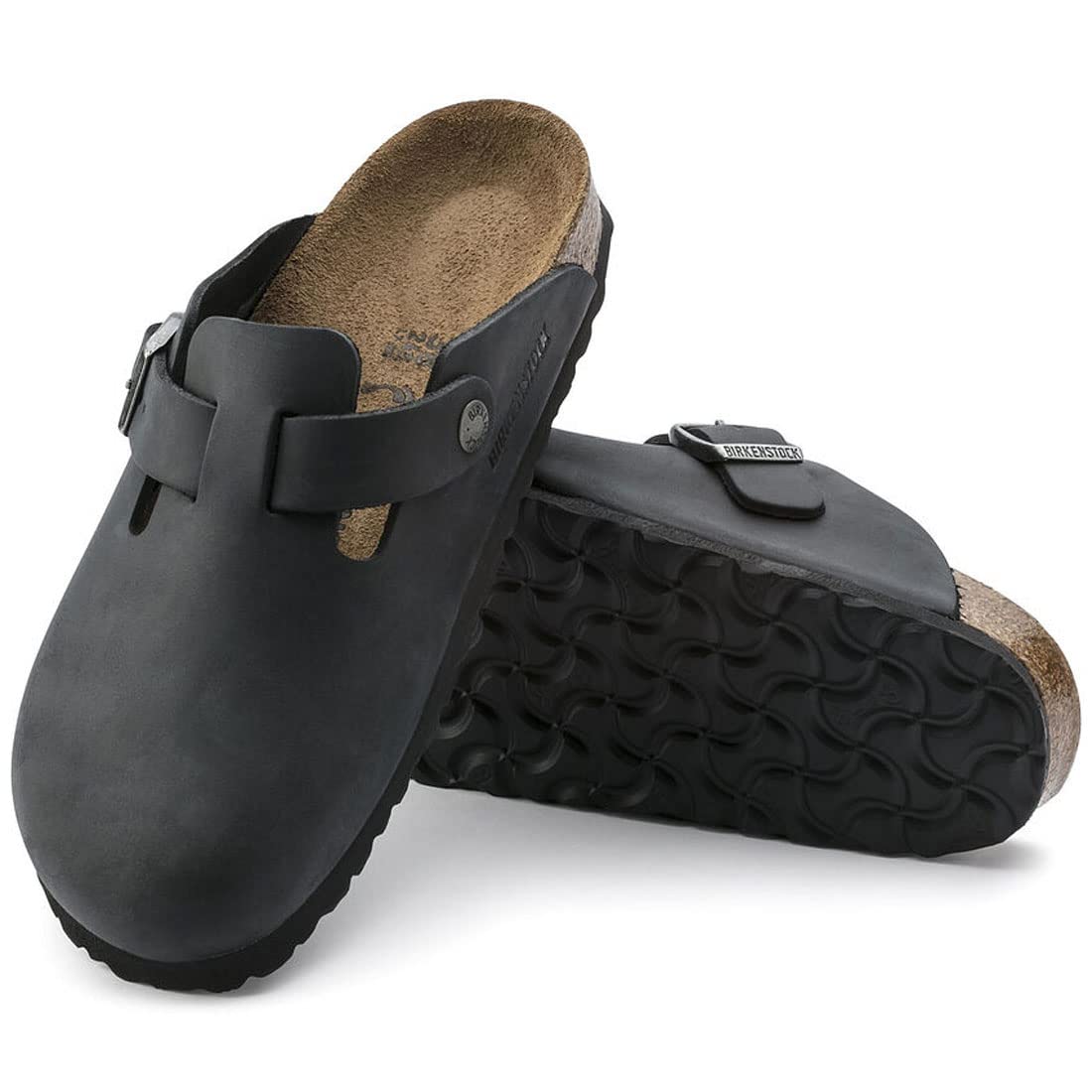 

Boston Clog Sabot Sandals Unisex Boston NU Oiled 59461 Regular Black [Birkenstock] EU43(28.0cm) чёрный