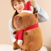 Dress Up Christmas Capybara Plush Cartoon Capibara Fluffty Doll Capybara Plush Toy  Birthday Gift