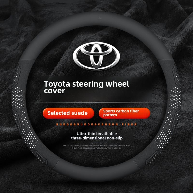 Capa de Couro para Volante de Carro para Toyota CHR RAV4 Corolla Highlander Prius Yaris Prius RAIZE RUSE Auris Camry Acessórios
