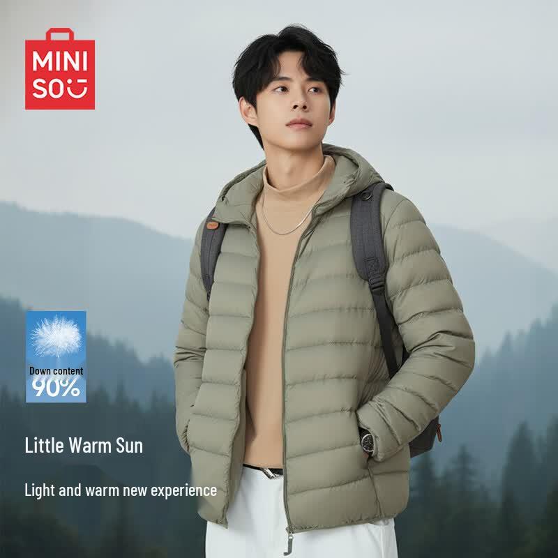 MINISO Men s Lightweight Duck Down Packable Jacket 2XL
