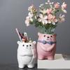Practical Bear Flower Pots Sturdy Silicone Mold Cement Plaster Craft Supplies for Garden and Indoor Decoration