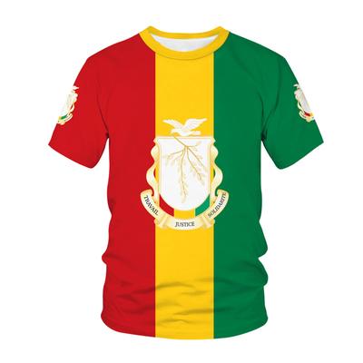Guinea Nationalen Flagge Muster T-shirt Männer Heißer Verkauf Neue Sommer frauen kurzarm T-shirt Tops Shirt Kinder der 3D