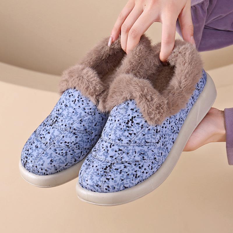 

Зимние Новые Женские Ботинки на Толстой Подошве, Толстые Плюшевые Снежные Ботинки, Нескользящие, Водонепроницаемые, Хлопковые Ботинки с Блестками 41