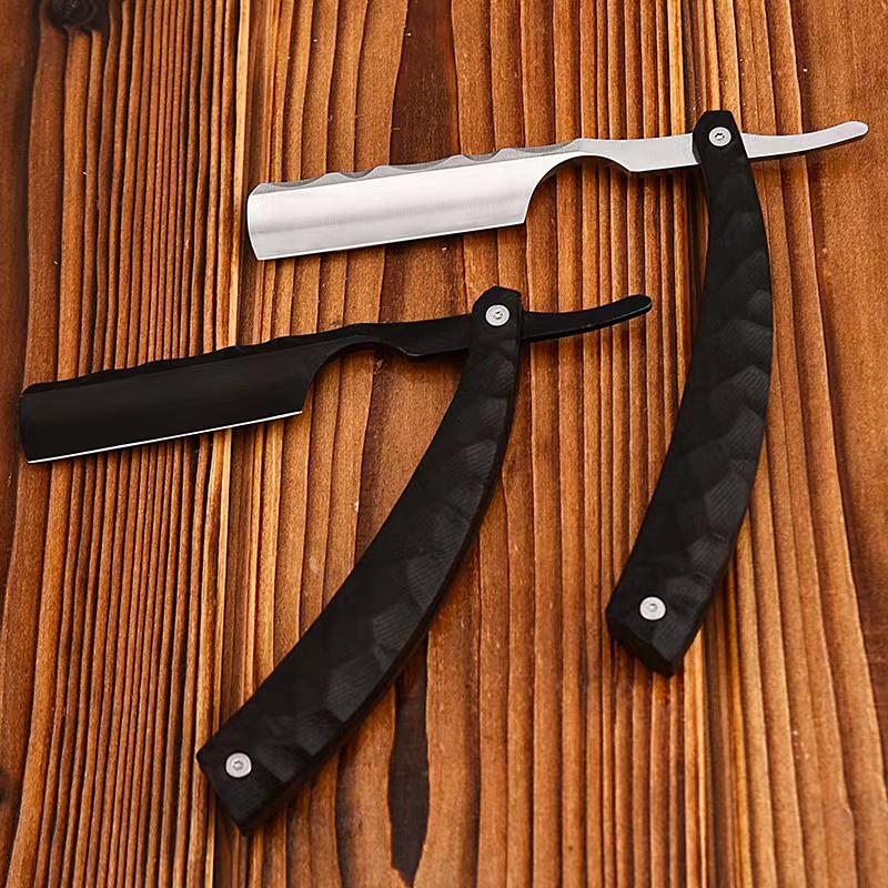 Ebony Wavy Manual Razor for Face, Head, Hair, and Eyebrow Shaving