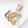 Emaille-Schleife Zwei Katzenbroschen für Frauen Unisex Tiernadeln 2-farbig erhältlich Casual Party Accessoires Geschenke