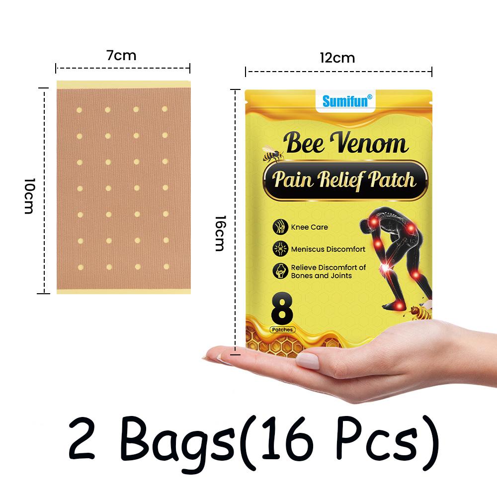 

Sumifun 16 шт. Пчелиные наколенники Китайские пластыри с ультрасильным согревающим эффектом для мышц, коленей, плеч, шеи, увлажняющие, для спортсменов, пожилых людей, для ежедневного ухода за здоровьем 2 Bags(16 PCS)