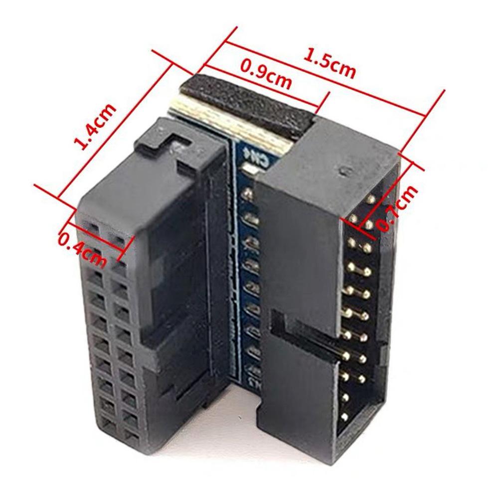 USB 3.0 19pin 20pin Male To Female Extension Adapter Angled 90 Degree for Motherboard Mainboard Connector Socket