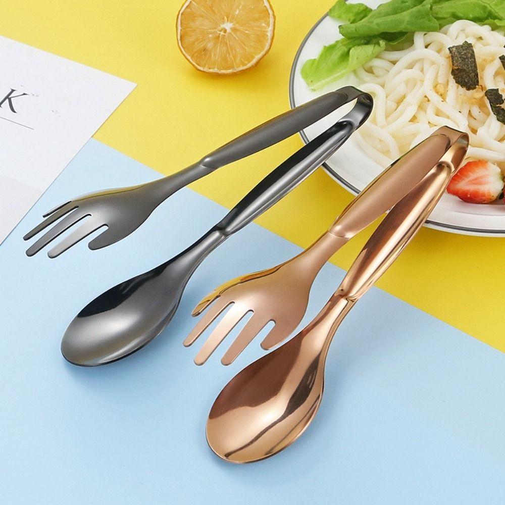 Thickened Food Tongs 304 Stainless Steel Buffet Clips New Meat Salad Bread Serving Tongs Household