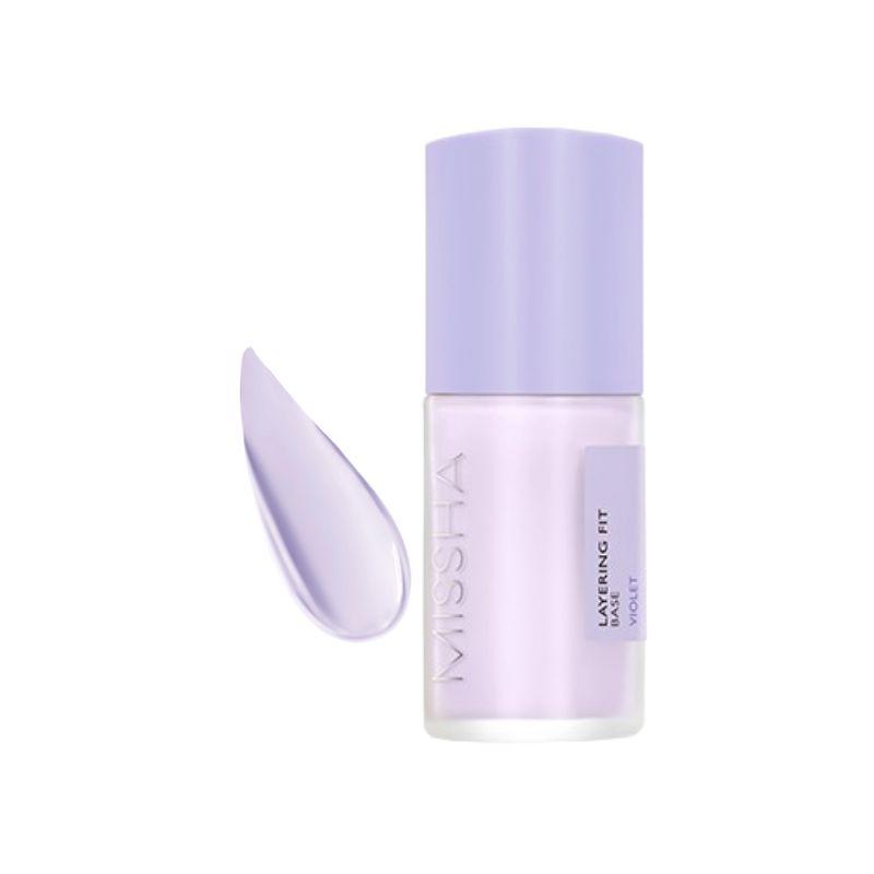 [MISSHA] Layering Fit Base (35ml) – Color Correcting Tone-Up Base for Flawless Skin (Violet / Mint)