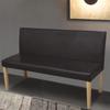 Bench 139.5 Cm Dark Brown Faux Leather