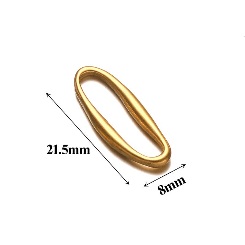 5pcs Stainless Steel Irregular Oval Charms Pendant for DIY Jewelry Findings Earrings Making Necklace Connector Bracelet Supplies