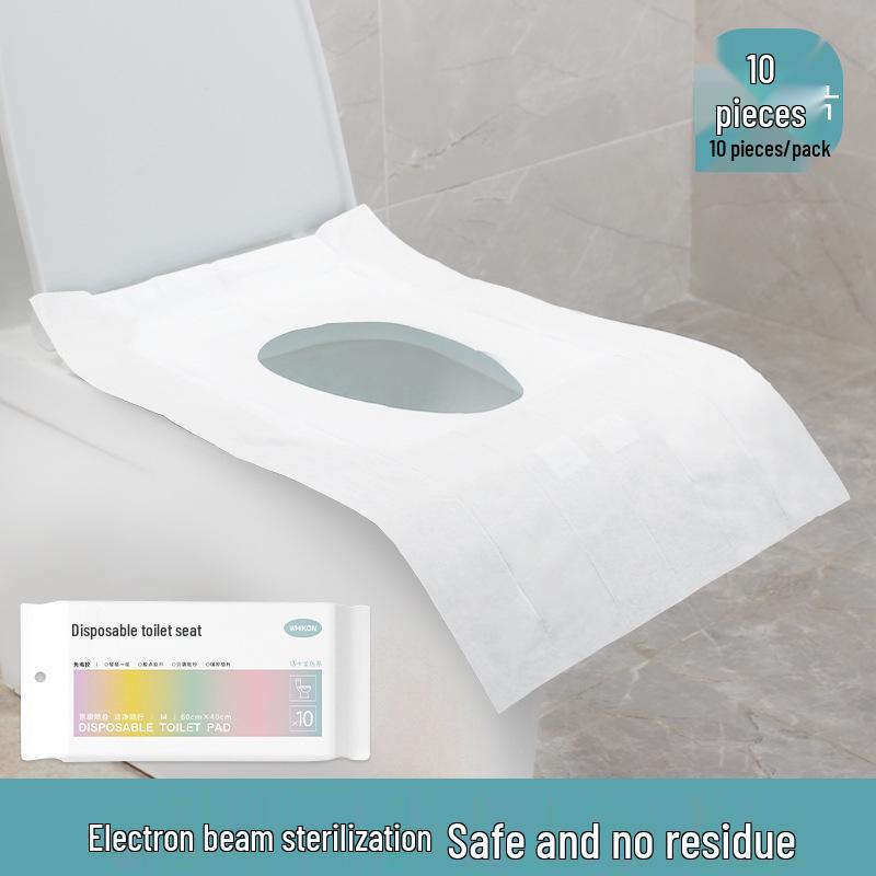 Individually Wrapped No-Peel Disposable Toilet Seat Cover for Travel & Hotel Use