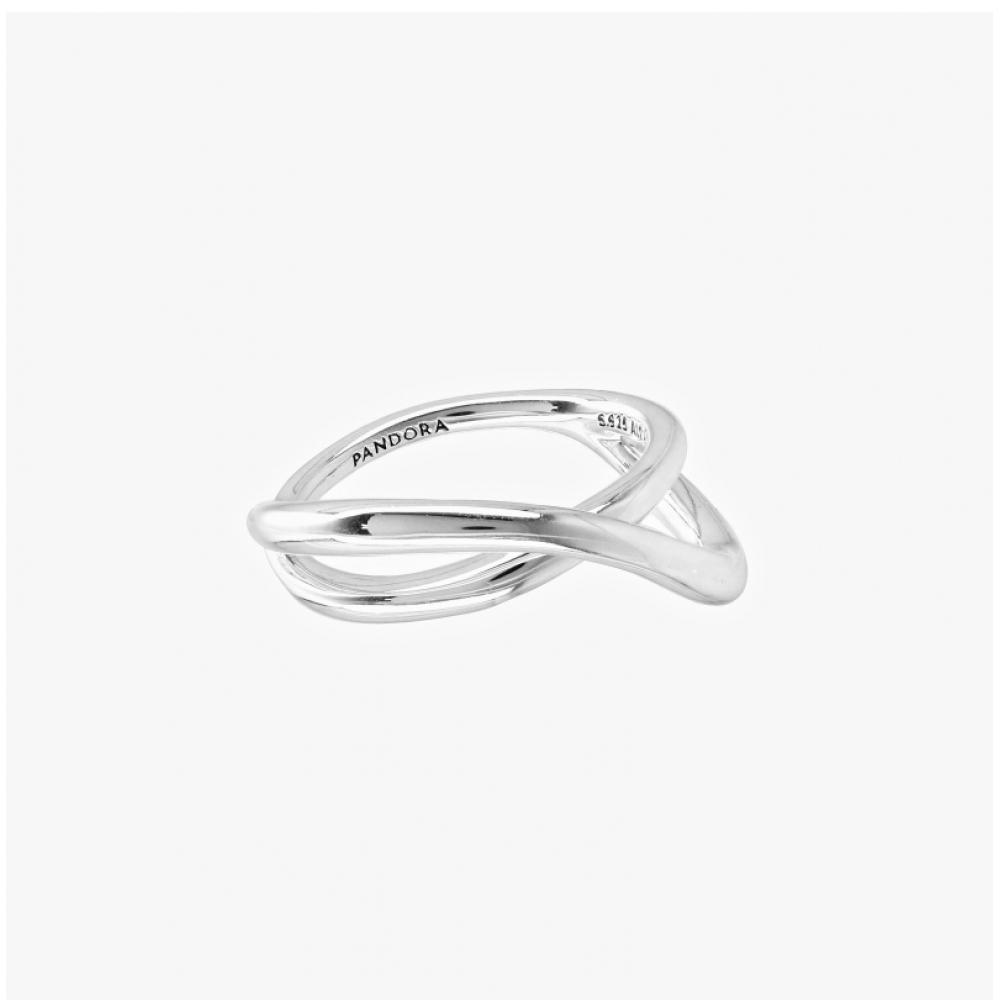 Pandora 193318c00 Essence Organically Shaded Infinity Silver Ring