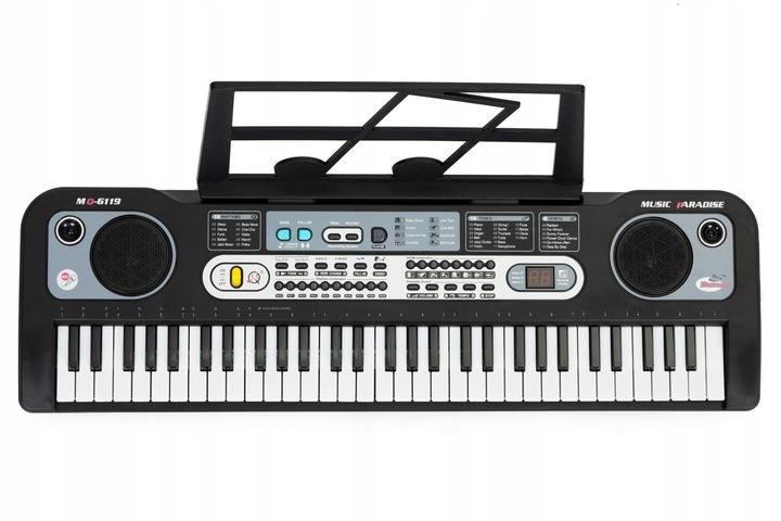 Duży Keyboard Pianino Z Mikrofonem Dla Dzieci + Zasilacz