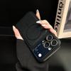 For  Lichee Pattern Case for For Iphone 17 16 1 Pro Max 14 13 12 11 Magnetic Leather Lens Film Protection Shockproof Cover