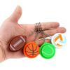 Ball Keyboard Keychain Fidget Toys Push Bubble Stress Relief Sensory Toys Basketball Football Keyboard Clicker For Kids Adults
