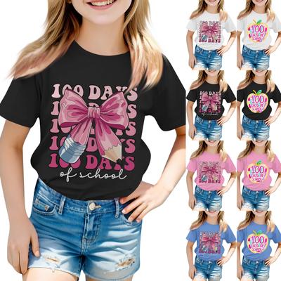 100 Tage Schule Shirt Kinder Kleinkind Jungen Mädchen 100. Tag der Schule T-Shirt Kindergarten T-Shirt Tops