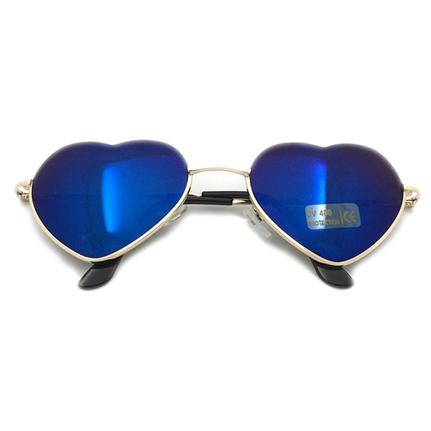 Women Sunglasses Cute Heart Frame Mirror Fashion UV400 Protection Vintage Retro Eyewear Sun Glasses