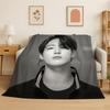 Famous B-BTS Jeon Jung Kook JK Kpop Soft Flannel Throw Blanket,Warm Cozy Blanket for Bed,Couch,Sofa,Bedroom,Living Room,Camping