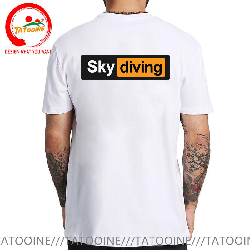 Funny Sky Diving Tshirt Skydiving T Shirt Unisex Sky Diver Diving Tee Shirt Oversized S6xl Tshirt Risky Extreme Sports Clothing
