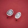S999 Sterling Silver Chinese Ingots Spacer Beads 3D Fu Cai for DIY Bracelets & Necklaces.