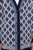 Women's Fashion New Hijab Cardigan Navy Blue Jacquard Button Detailed Knitwear Cardigan