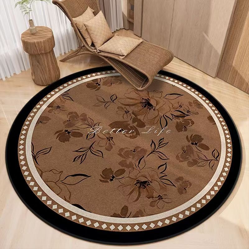 Circular Living Room Carpet Sofa Study Dirt Resistant Bedroom Wear-resistant Floor Mat