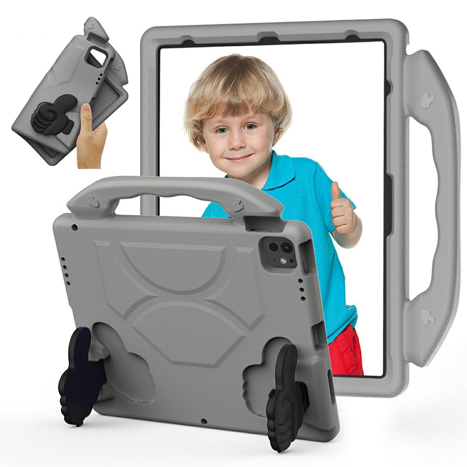 

Ultra-Soft EVA Thumb Kickstand Tablet Case For iPad Air 13 (2025)/(2024)/Pro 13 (2024)/Pro 12.9 (2022)/(2021)/(2020)/(2018) Grey