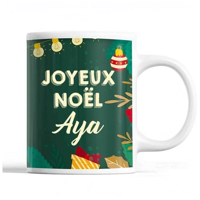 Mug - Aya - Noël - Céramique - Imprimé - 325 ml - Vert