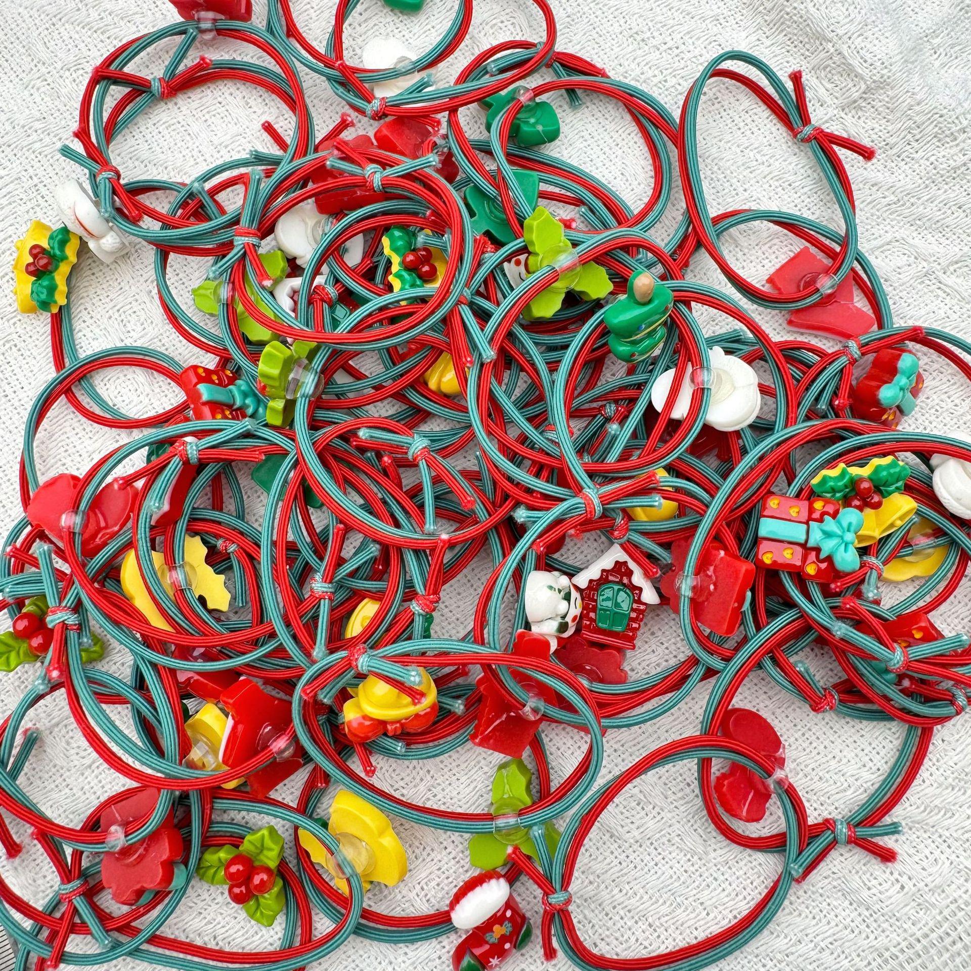 

Плетеная резинка для волос с мультяшной принцессой - Милая резинка для волос с Санта-Клаусом для девочек, детские аксессуары для плетения.