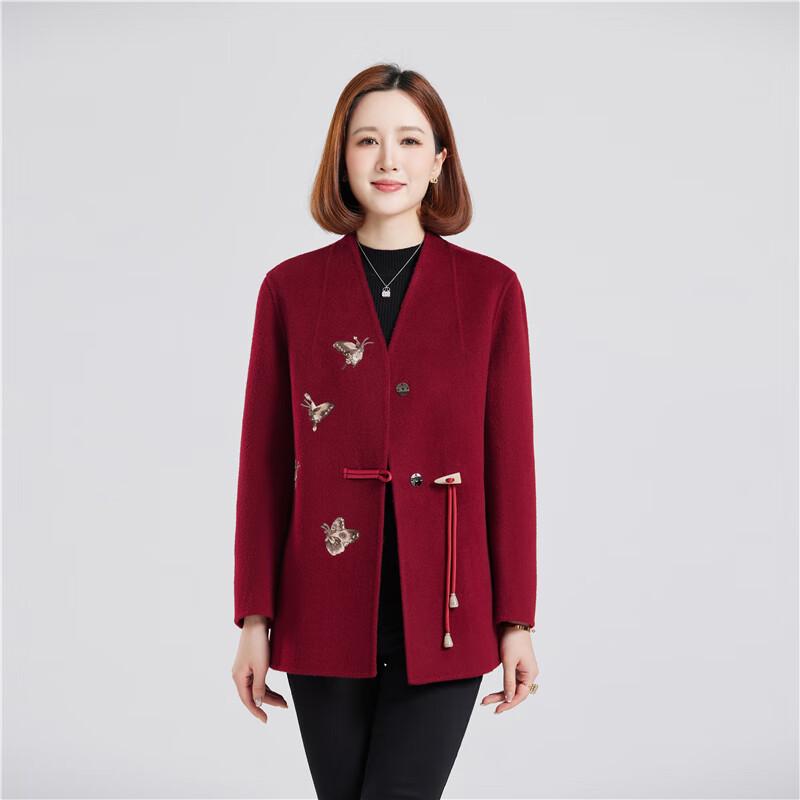 

Двустороннее пальто Fengxun из 100% шерсти M