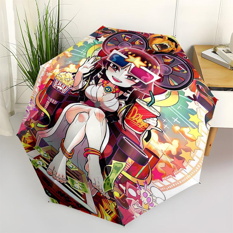 

1pc Movie Night Magic: Deltarune Inspired Outdoor Umbrella - Automatic Opening & Closing, 3-Fold Design, Festival Gift for Fans & Travelers.N079