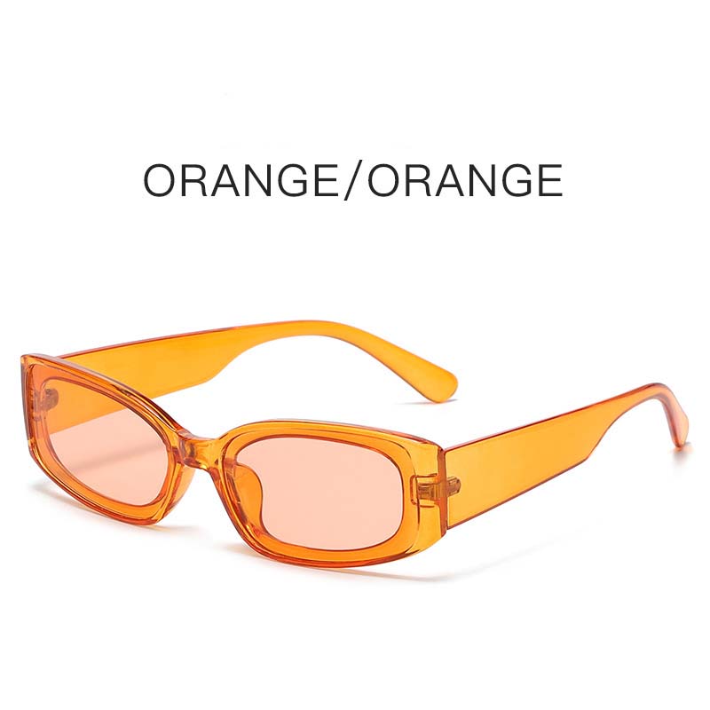 Rectangle Sunglasses Women Luxury Small Frame Glasses for Men Vintage Square Cat Eye Jelly Color Oculos De Sol Feminino