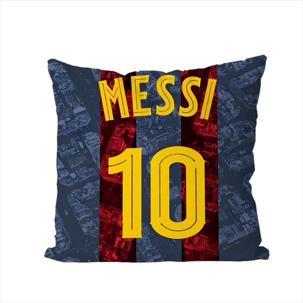 MMessi Pillow Case For Car Sofa Decorative Home Doublesided Print Plush Square Throw Pillow Cushion Cover