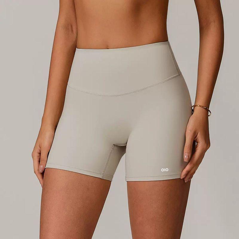 

Oiob Breathable Yoga Women s Top New Summer Stretch Workout Clothes Pilates Beauty Back Short sleeve T-shirt With Chest Pad Apricot Gray (shorts) L