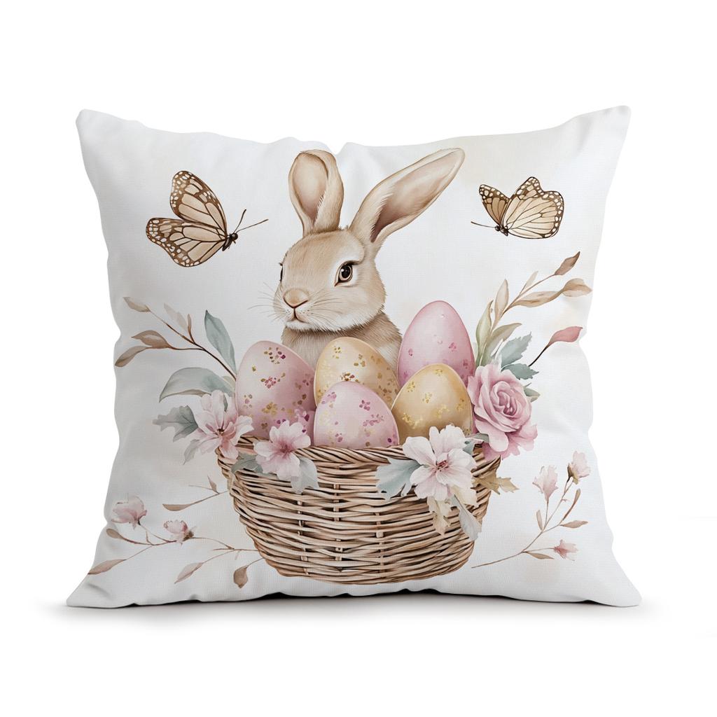 Easter Decorations Cushions Pillowcase Polyester Cushion Cover Throw Pillow Pillowcover Home Car Sofa Decor