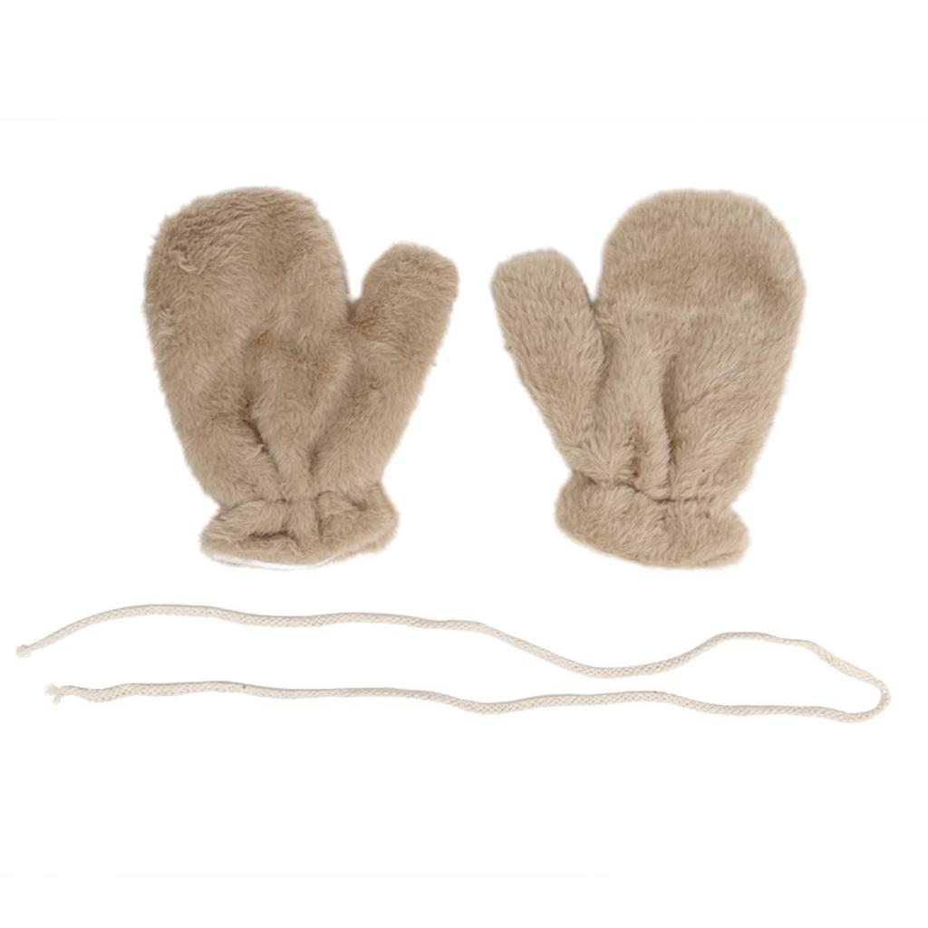 Winter Plush Gloves Thicken Soft Fluffy All Fingers Gloves Cute Windproof Warmer Mittens Women Solid Color Keep Warm Mittens