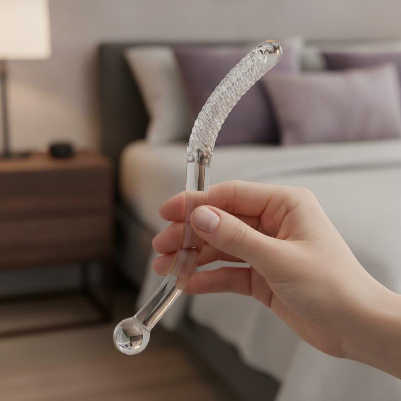 Vagina Stimulate Crystal Clear G-Spot Stimulation Female Masturbation Adult Sex Toys For Lesbian Glass Dildo Anal Beads Plug