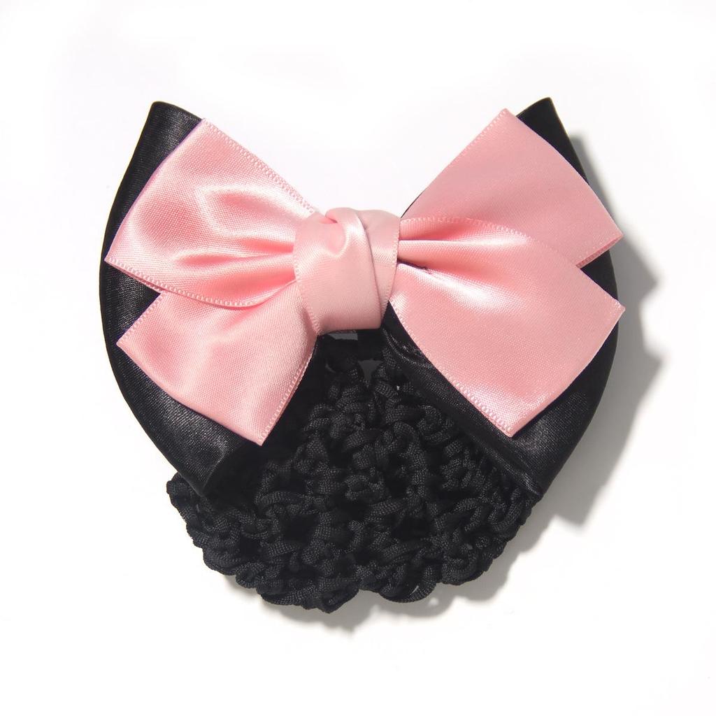 Professional Two-Color Bow Hair Clip for Flight Attendants, Receptionists, and Salespersons