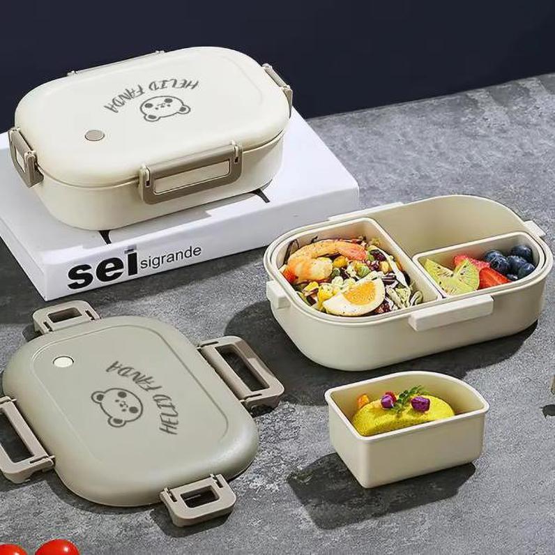 Brotdose 800ml Tragbare Kunststoff Bento Box Schule Schüler Kind Lebensmittelbehälter