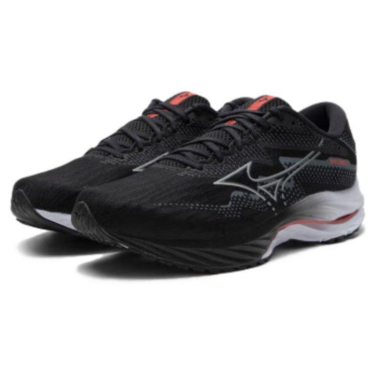 Mizuno Wave Rider 27 Casual Fitness Low-Top Marathon Running Shoes Men sneaker Black White J1GC230352