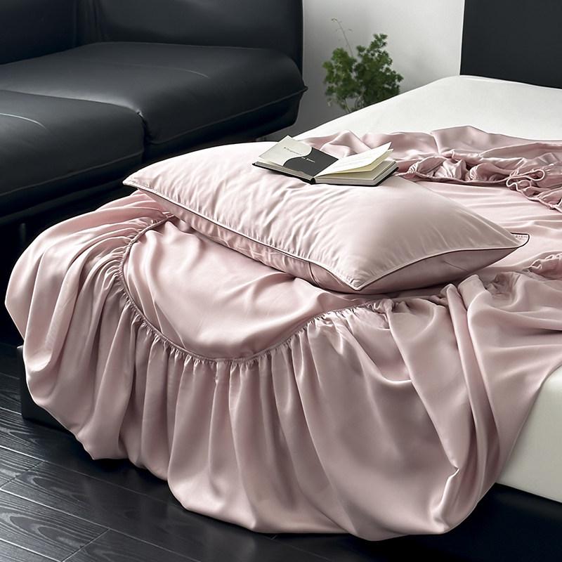 Tencel 360° Elastic Band Cooling Bed Cover for 1.5/1.8m Mattress - Silky Summer Comfort